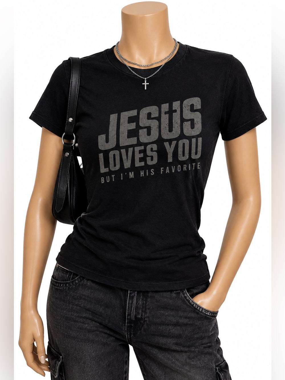 NWT Humor Christian Graphic Tee "Jesus Loves You But I'm His Favorite" S